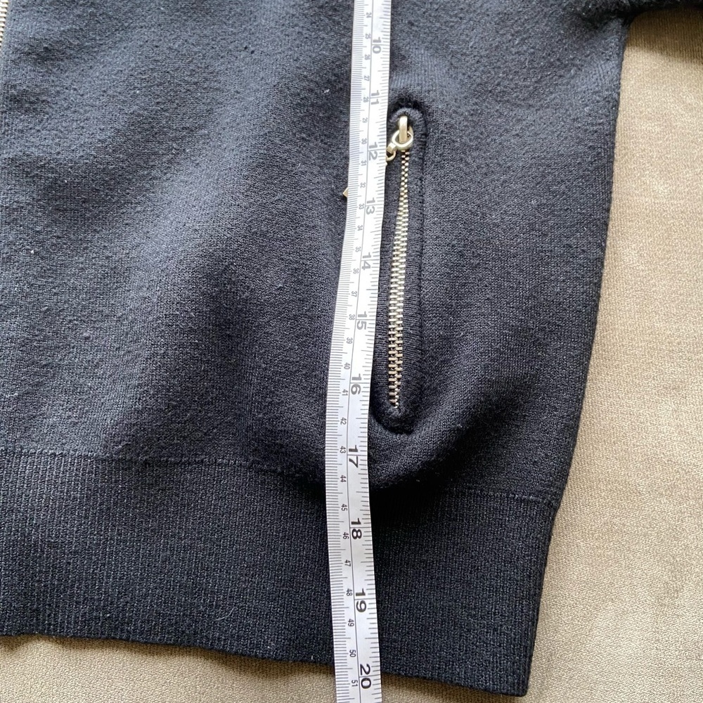 Olivaceous Cropped Black Bomber Jacket - Picture 7 of 9